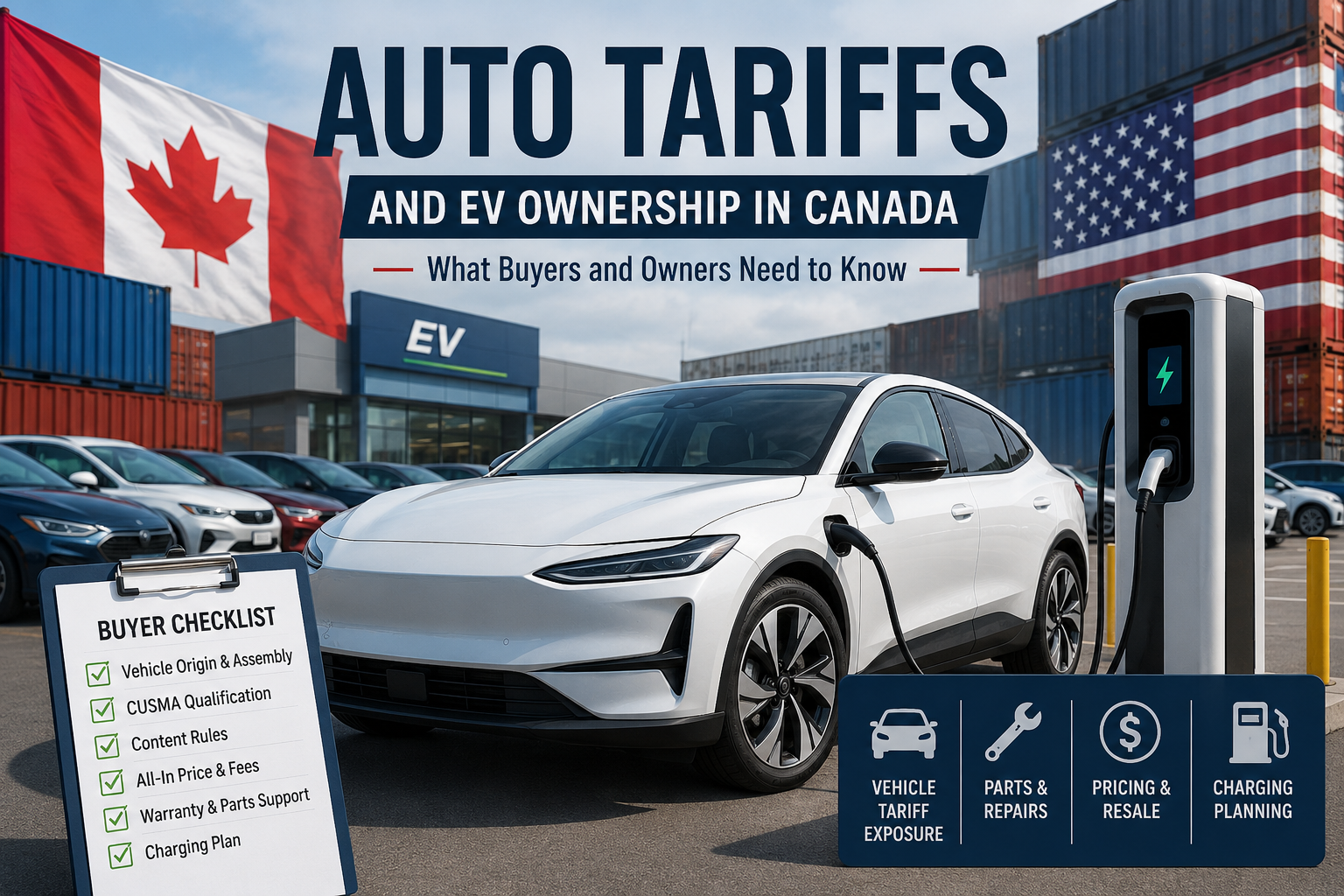 U.S.–Canada Auto Tariffs and EV Owners: What to Watch Before You Buy, Repair or Charge