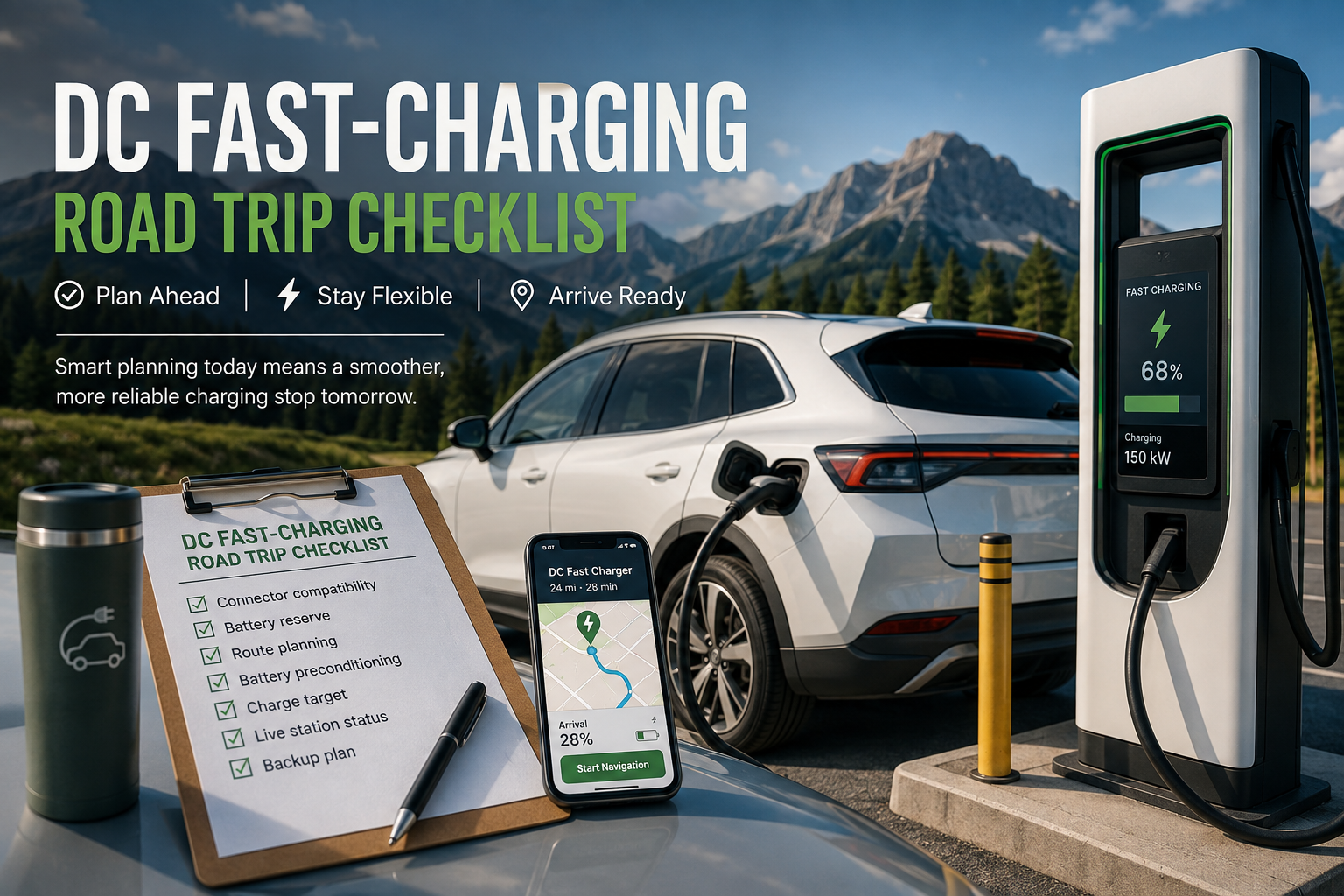 DC Fast-Charging Road Trip Checklist: How to Plan a Reliable EV Charging Stop