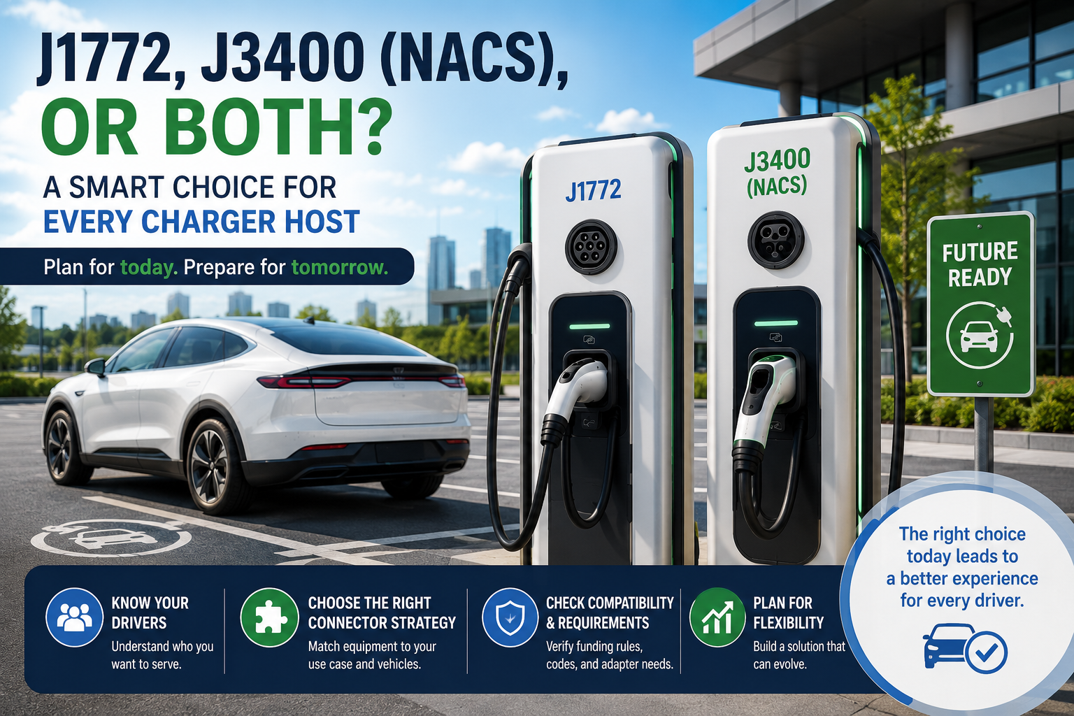 Should a Charger Host Install J1772, SAE J3400 (NACS), or Both?