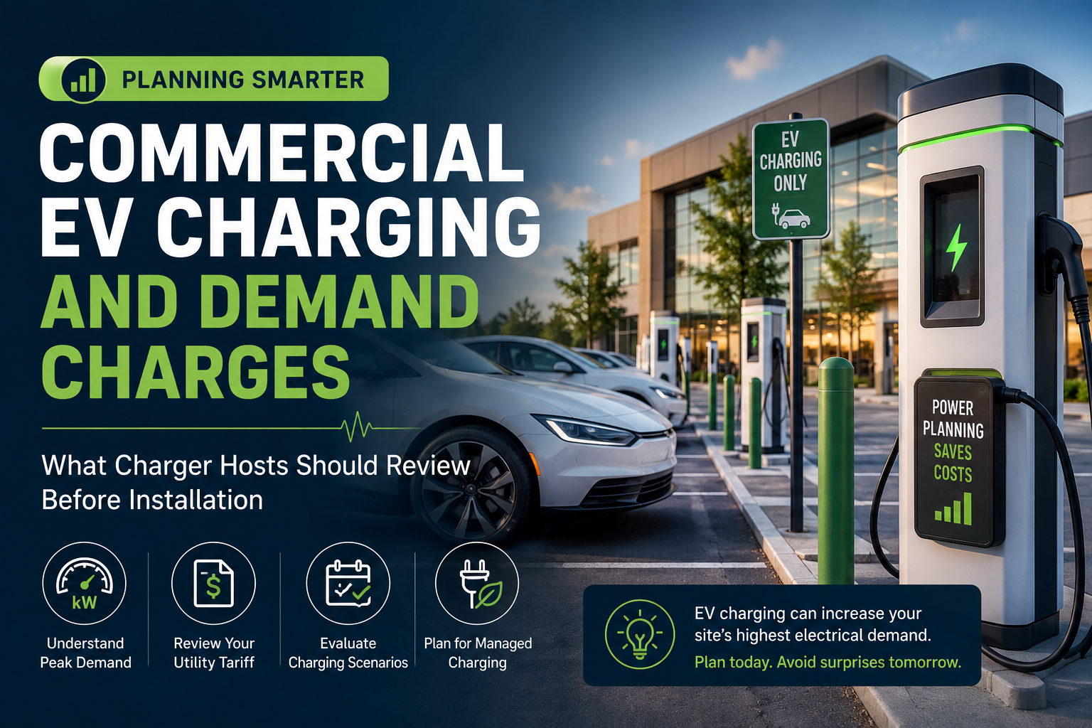 How Charger Hosts Can Review Utility Demand Charges Before Adding EV Charging